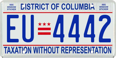 DC license plate EU4442