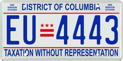 DC license plate EU4443