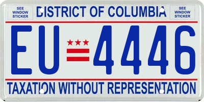 DC license plate EU4446