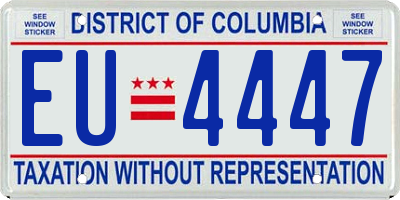 DC license plate EU4447