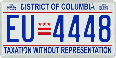 DC license plate EU4448