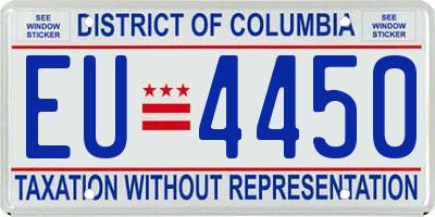 DC license plate EU4450
