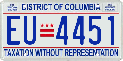 DC license plate EU4451