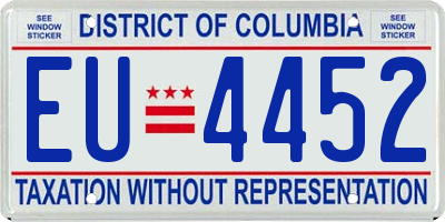 DC license plate EU4452