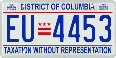 DC license plate EU4453