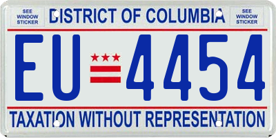 DC license plate EU4454