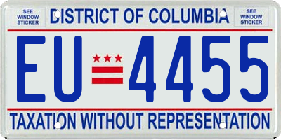 DC license plate EU4455