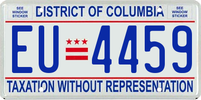 DC license plate EU4459