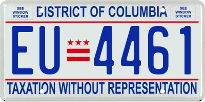 DC license plate EU4461