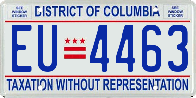 DC license plate EU4463