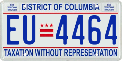 DC license plate EU4464