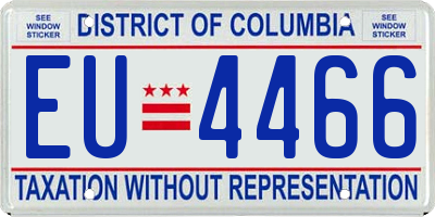 DC license plate EU4466