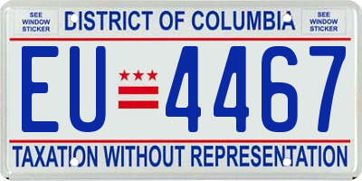 DC license plate EU4467
