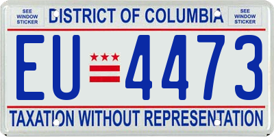 DC license plate EU4473