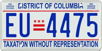 DC license plate EU4475