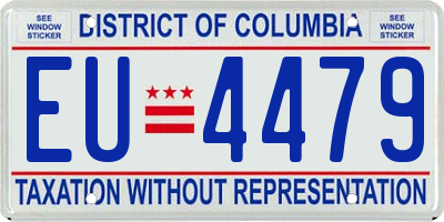 DC license plate EU4479