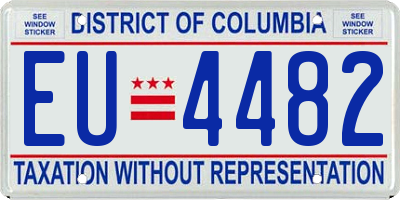 DC license plate EU4482