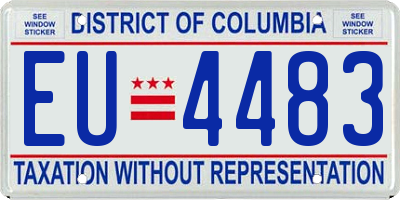DC license plate EU4483