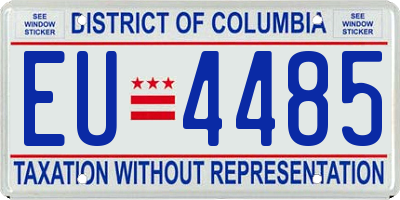 DC license plate EU4485