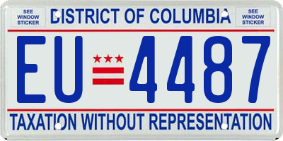 DC license plate EU4487