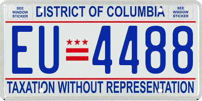 DC license plate EU4488