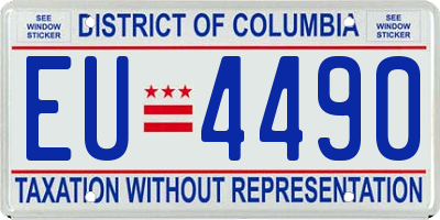 DC license plate EU4490