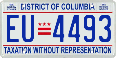 DC license plate EU4493