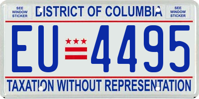 DC license plate EU4495
