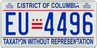 DC license plate EU4496