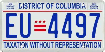 DC license plate EU4497