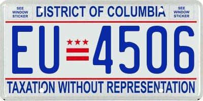 DC license plate EU4506