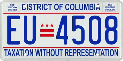 DC license plate EU4508