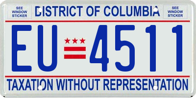 DC license plate EU4511