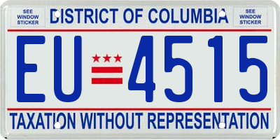 DC license plate EU4515
