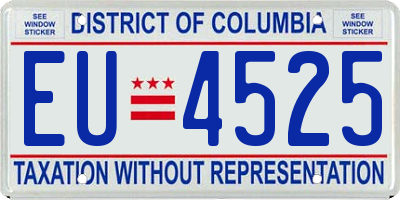 DC license plate EU4525