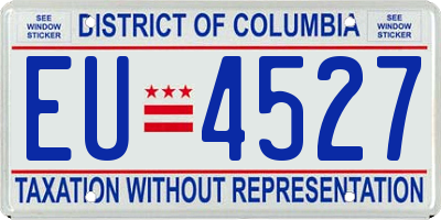 DC license plate EU4527