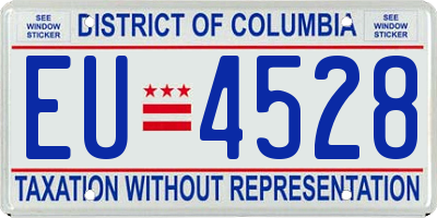 DC license plate EU4528