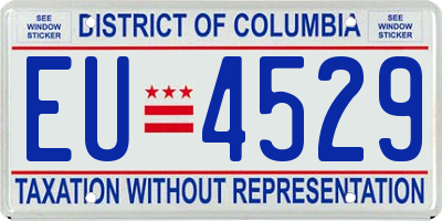 DC license plate EU4529
