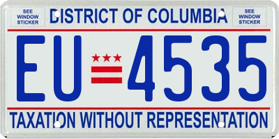 DC license plate EU4535