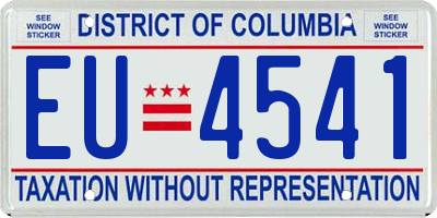 DC license plate EU4541