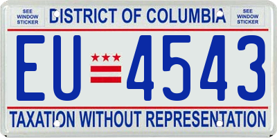 DC license plate EU4543