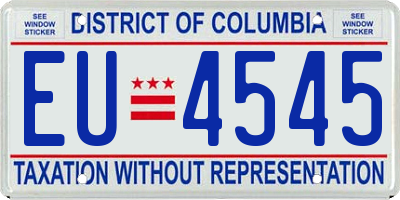 DC license plate EU4545