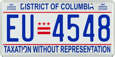 DC license plate EU4548