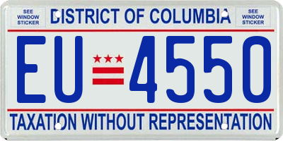 DC license plate EU4550