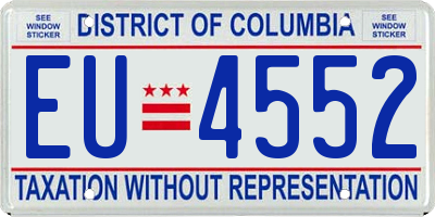 DC license plate EU4552