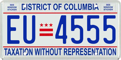 DC license plate EU4555