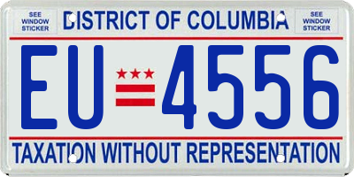 DC license plate EU4556