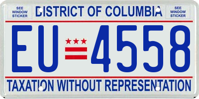 DC license plate EU4558