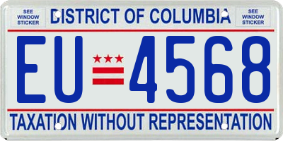 DC license plate EU4568