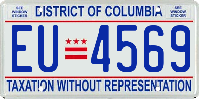 DC license plate EU4569